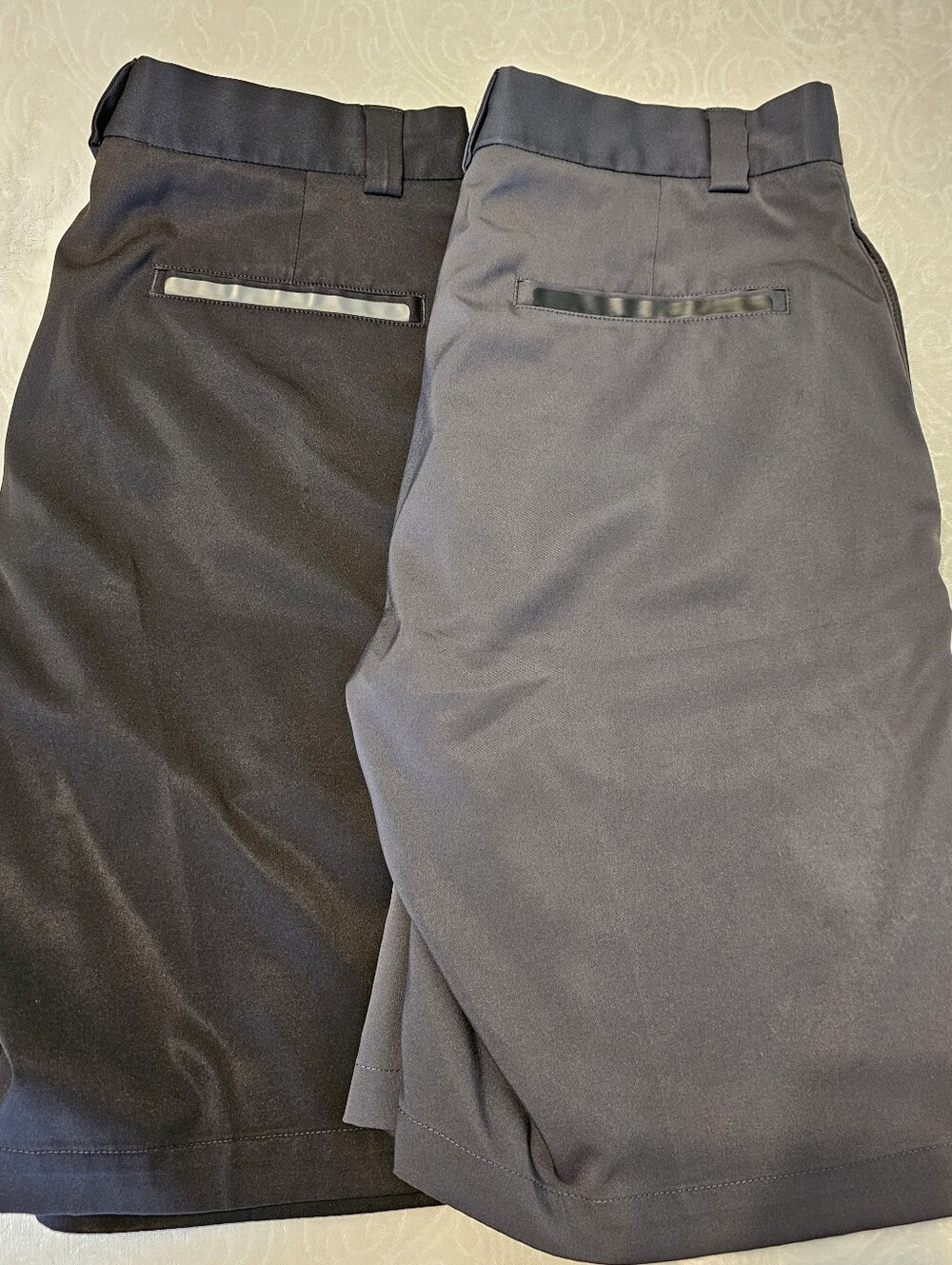 Lot of 2 Slazenger Mens Golf Shorts Size W32 Black Gray Stretch Activewear Euc